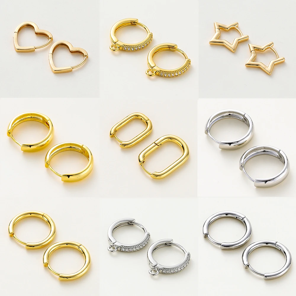 

Simple Round Circle 14K/18K Gold Plated Hoop Earrings for Women Korean Fashion Ring Earrings Jewelry Accessories Supplies