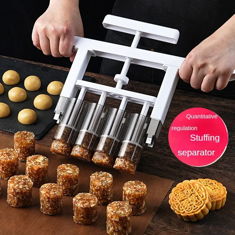 

Dough Quantitative Artifact Hand-Pressed Stuffing Machine Mooncake Filling Dispenser for Baking Lover Peach Crisp Divider