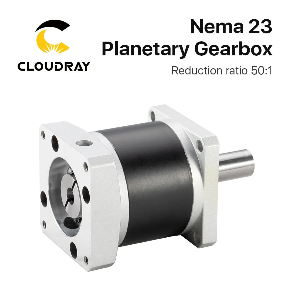 Cloudray 유성 기어 박스 모터 감속기, 비율 50:1, Nema23 스텝퍼 모터용 8mm 입력