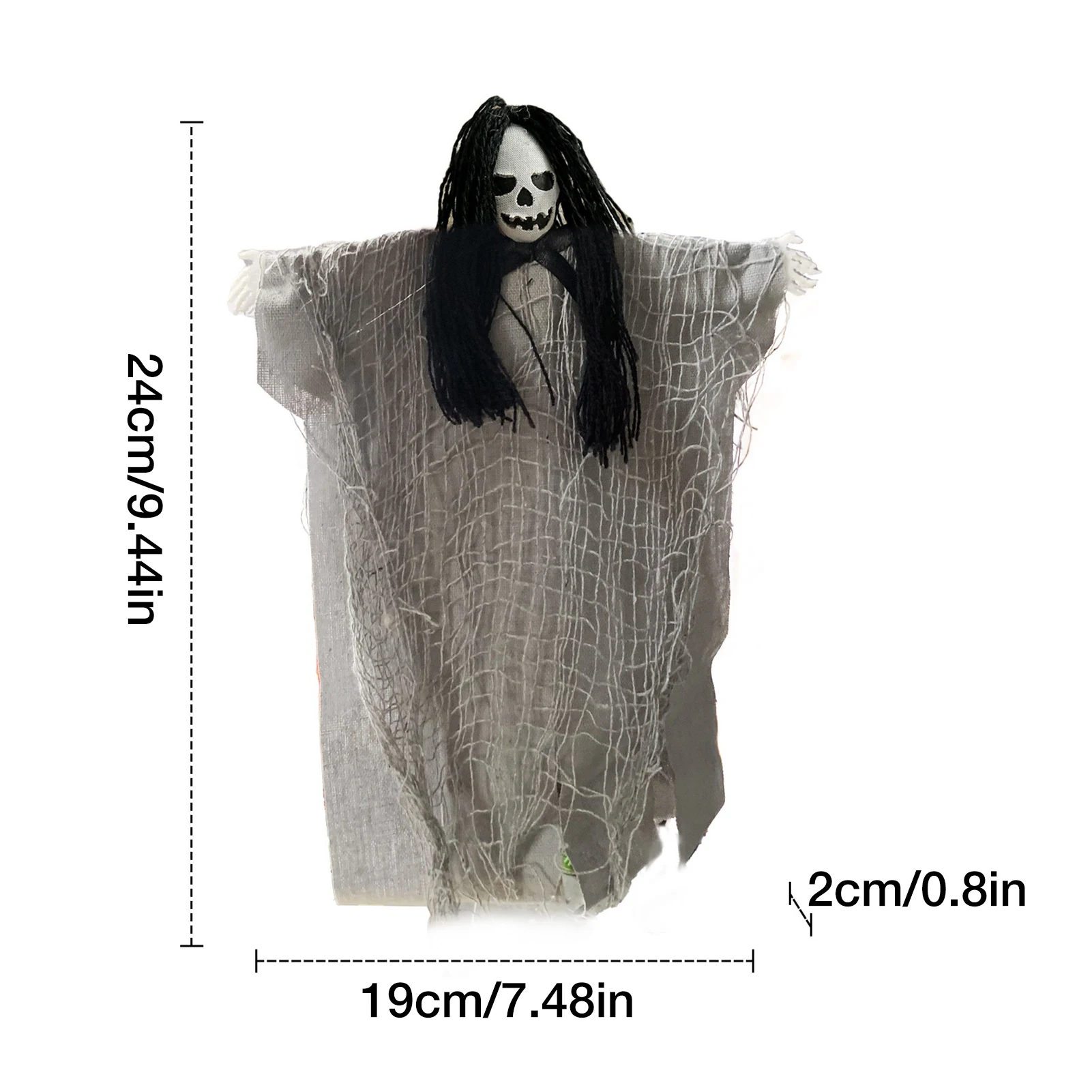 Halloween Ghost Flexible Foldable Party Props Thrilling Atmosphere Spooky Outdoor Decorations With String Meet Needs