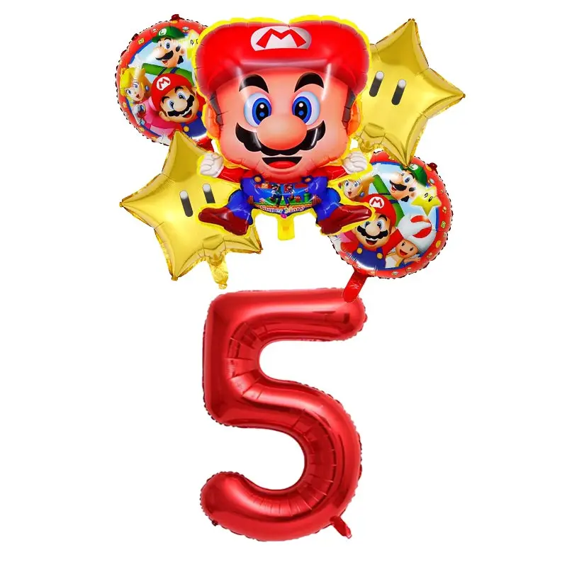 Décoration de ixd'Anniversaire Super Mario Bros, Thème du Jeu Mario Brother, Tasses Britware, Assiettes, Ballons, Fournitures de ix, Arrière-Plan pour Enfants