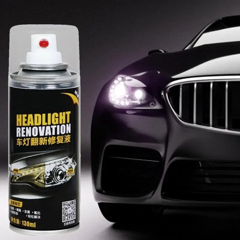 130ml Car Headlight Cleaner Auto Headlamp Renovation Spray Automobile  Headlamp Polishing Spray For Headlights Yellowing Blurring - AliExpress