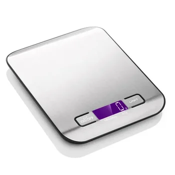 Bilancia da cucina digitale 5kg/10kg Bilancia per alimenti multifunzione in acciaio inossidabile Display LCD Misurazione grammi Onze Cottura Cottura 1