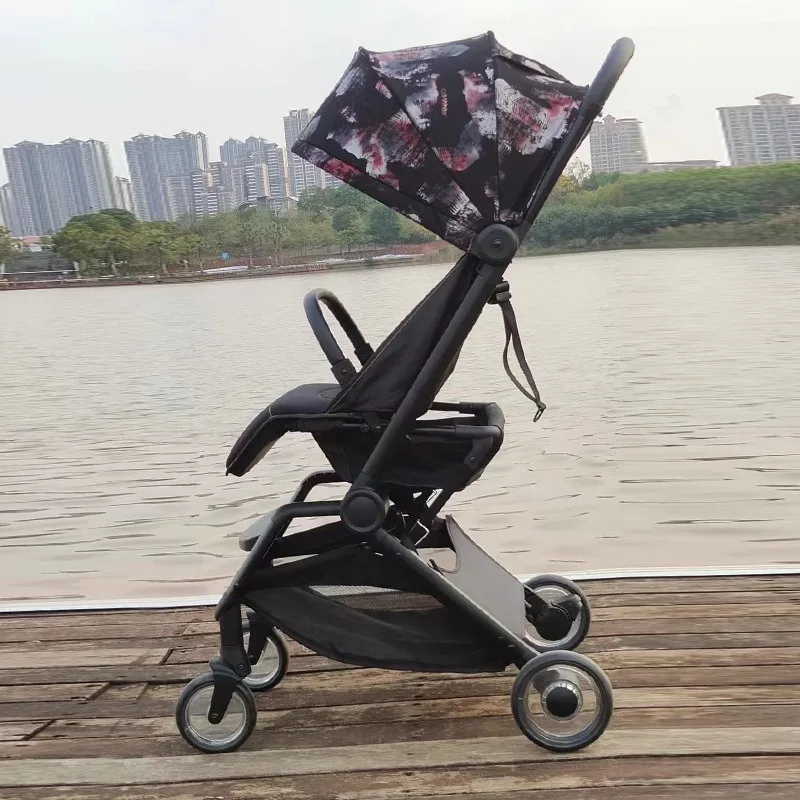 Baby strollers can sit or lie on ultra-light folding high-view four-wheel suspension newborn children pocket strollers