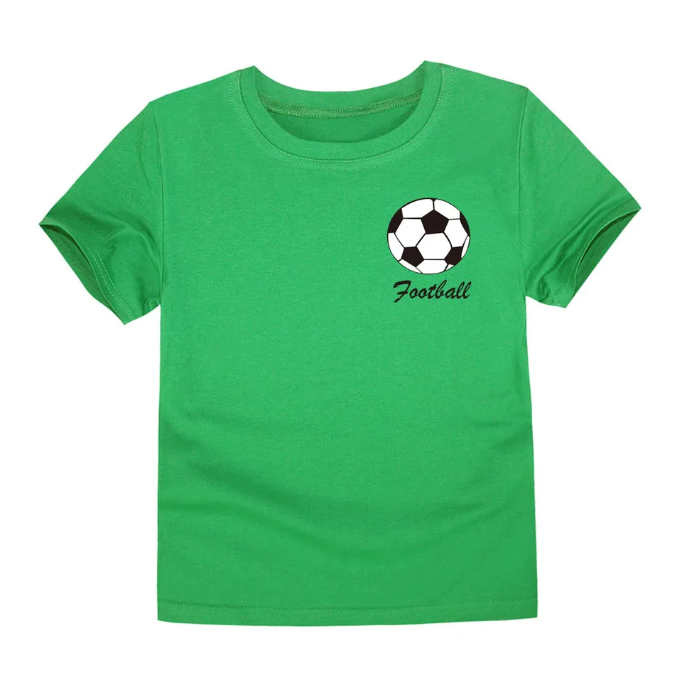 2-14Y Green T Shirt Boys Kids Designer Football Graphic