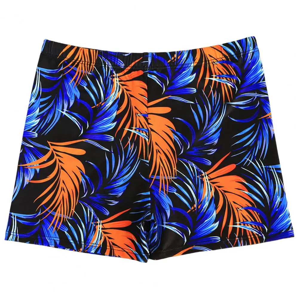 Beach Shorts Fashionable Anti Embarrassment Plus Size Men Digital Print Pattern Flat Corner Swimming Trunks for Holiday