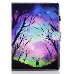 Premium Kids Protective Case for Galaxy Tab A8 2021 - Magnetic Wallet TPU Cover with Fun Print Design, 10.5 Inch (Deer)