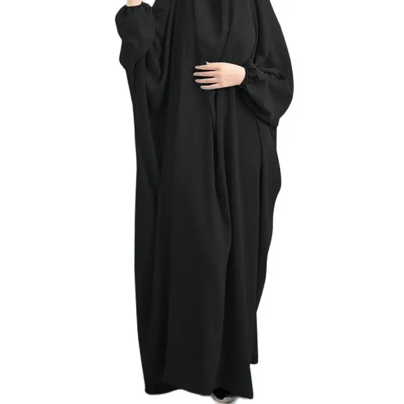 

Abaya Muslim Dubai Women's Muslim Hijab Casual Dress Eid Prayer Wear Jilbab Abaya Long Khimar Full Cover Soft Stretch Large Robe