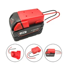 1pc Battery Adapter 12AWG Battery Mounts Storage Holder For Milwaukee M18 XC 18V To Dock Power 2 Wirings Battery Storage Boxes