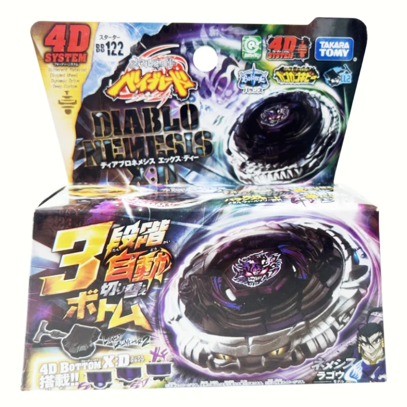 

Takara Tomy Beyblade Metal Battle Fusion Top BB122 DIABLO NEMESIS X:D 4D WITH Light Launcher