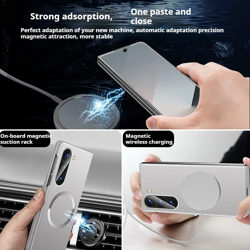 Ultra Thin Matte Metallic Magsafe Magnetic Case with Wireless Charging and Shockproof Protection