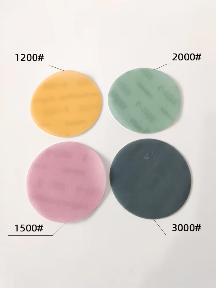 일본 Kovax 3 인치 50 조각 소프트 필름 사포 자동차 페인트 건식 연삭 연마 사포 오렌지 껍질 제거