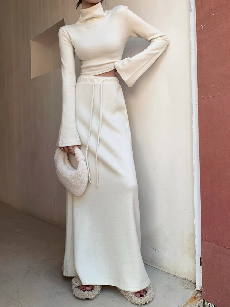 Autumn-Elegant-Fashion-2-Piece-Set-Women-Long-Sleeve-Top-High-Waist ...