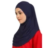 Foulard en chanvre de couleur unie pour femmes, prêt à l'emploi, couvre-cou, Hijabs de sport, châles et enveloppes islamiques sans épingle, nouvelle collection
