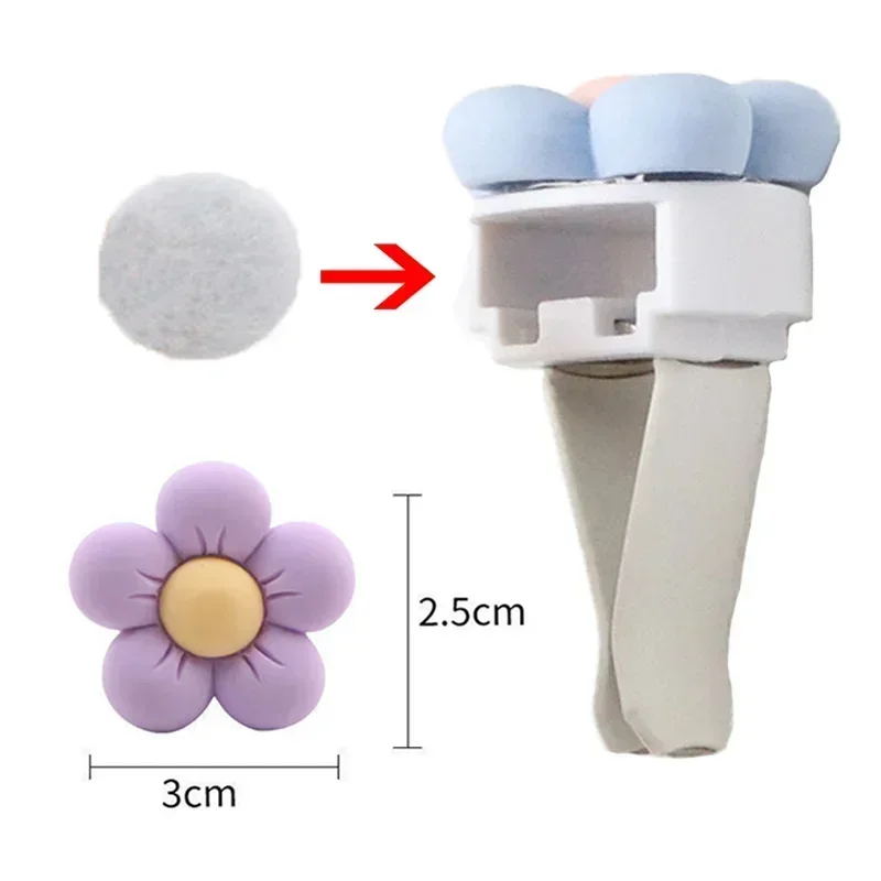 Cute Flower Car Perfume Clip Aromatherapy Air Conditioning Ventilation Ornaments Car Interior Decoration Supplies Car Scent