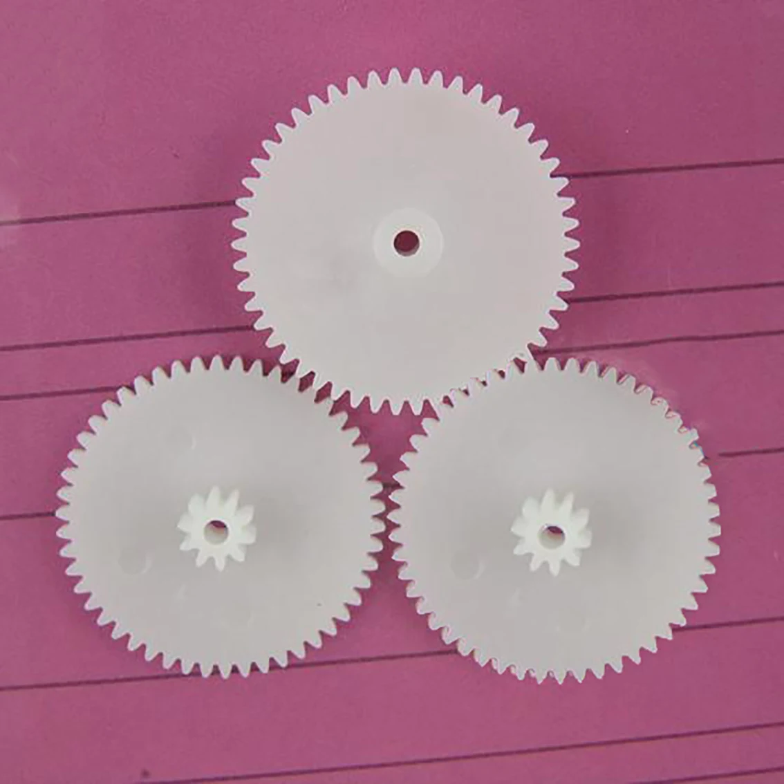5-100pcs Modulus 0.5 Plastic Shaft Double Layer Gears 0.5M Reduction Bilayer Wheels Toys DIY Part Accessories