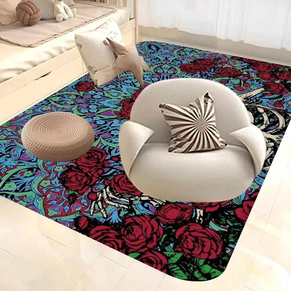 Horror Skull Floor Mat INS Style Soft Bedroom Floor House Laundry Room Mat Anti-skid Household Carpets 2