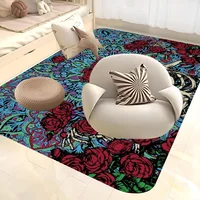 Horror Skull Floor Mat INS Style Soft Bedroom Floor House Laundry Room Mat Anti-skid Household Carpets 2