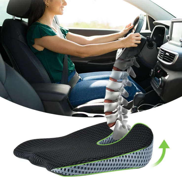 Car Main Driver Seat Booster Seat Cushion Memory Foam Cushion Relief Chair Suitable All-season Booster Universal Comfort Seat 2