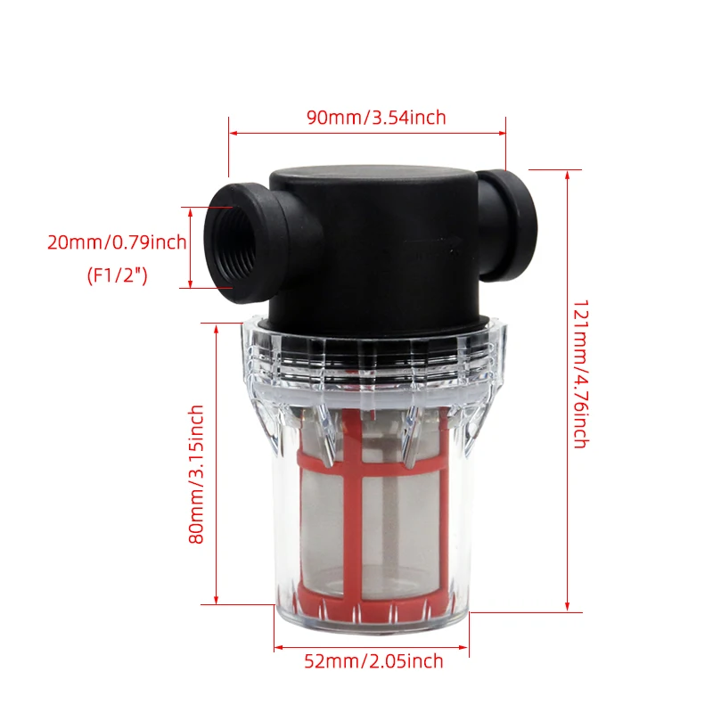Garden Watering Filter 1/2'' 3/4'' 1'' Plastic Irrigation System Impurity Prefilter Aquaculture Household Water Pipe garden watering filter