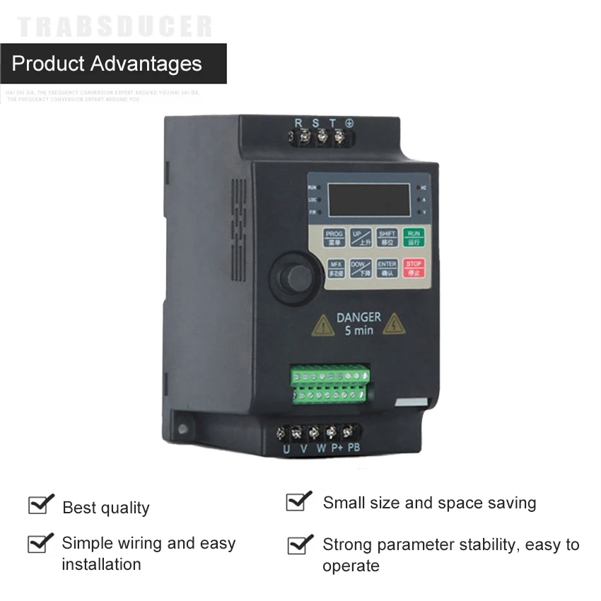 

380V/220V Economical VFD Variable Frequency Drive Converter Inverter 0.75/1.5/2.2 KW Motor Speed Controller Three-phase Inverter