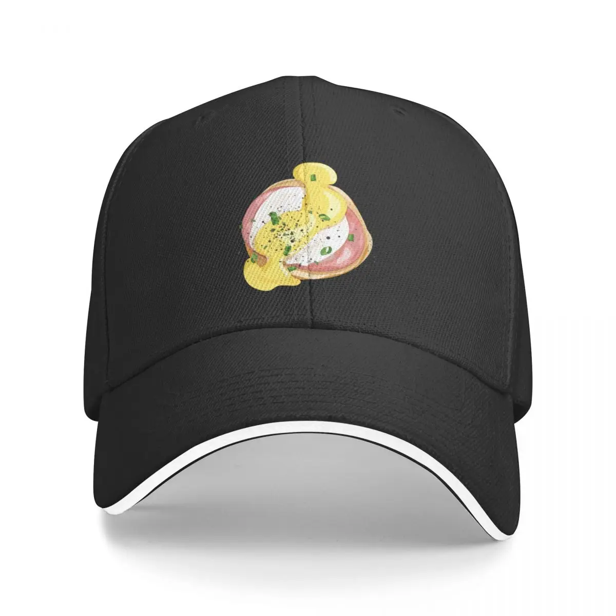 

New Egg Benedict with Hollandaise Sauce Baseball Cap Hip Hop Fluffy Hat Women's Hats 2023 Men's