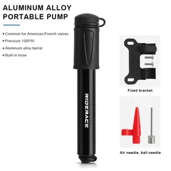 Portable High-Pressure Mini Bike Pump for Cycling and Ball Inflation (Black)