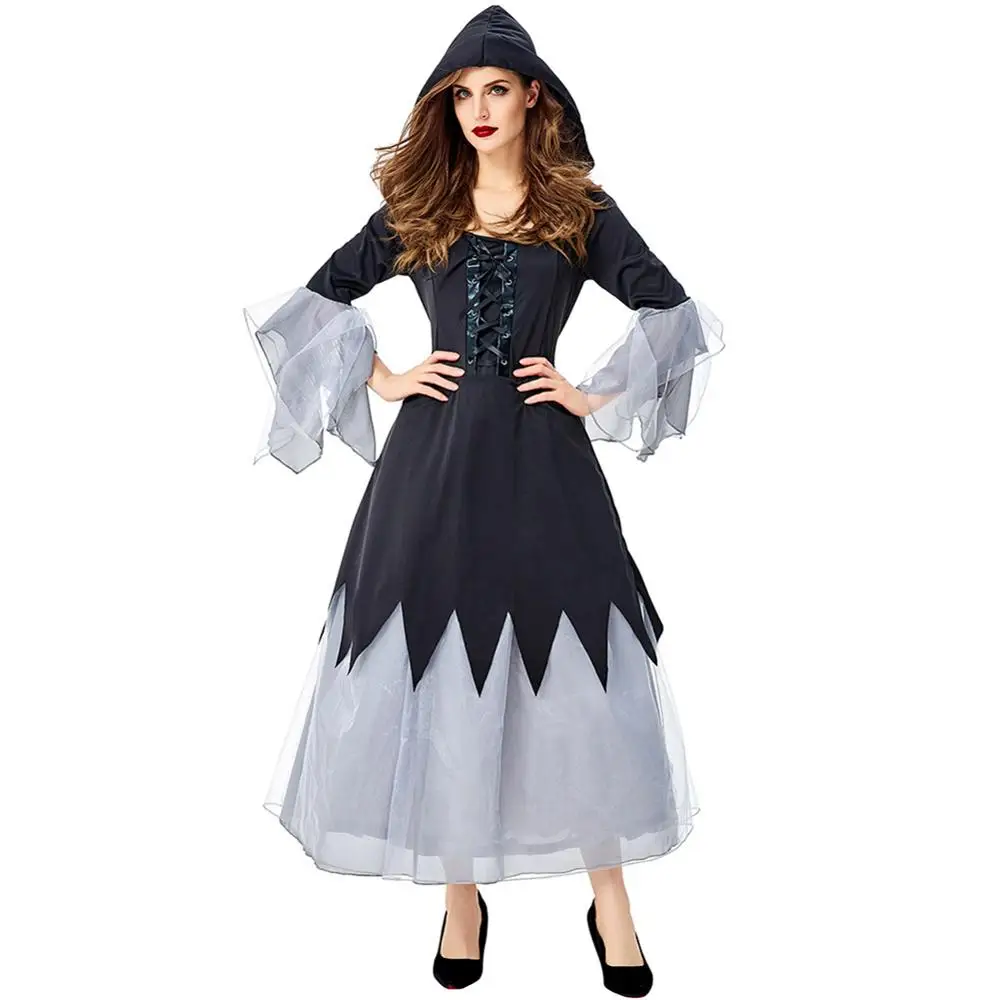 

New Witch Costume Halloween Carnival Party Fancy Witch Stage Performance Cosplay Female Mage Costume