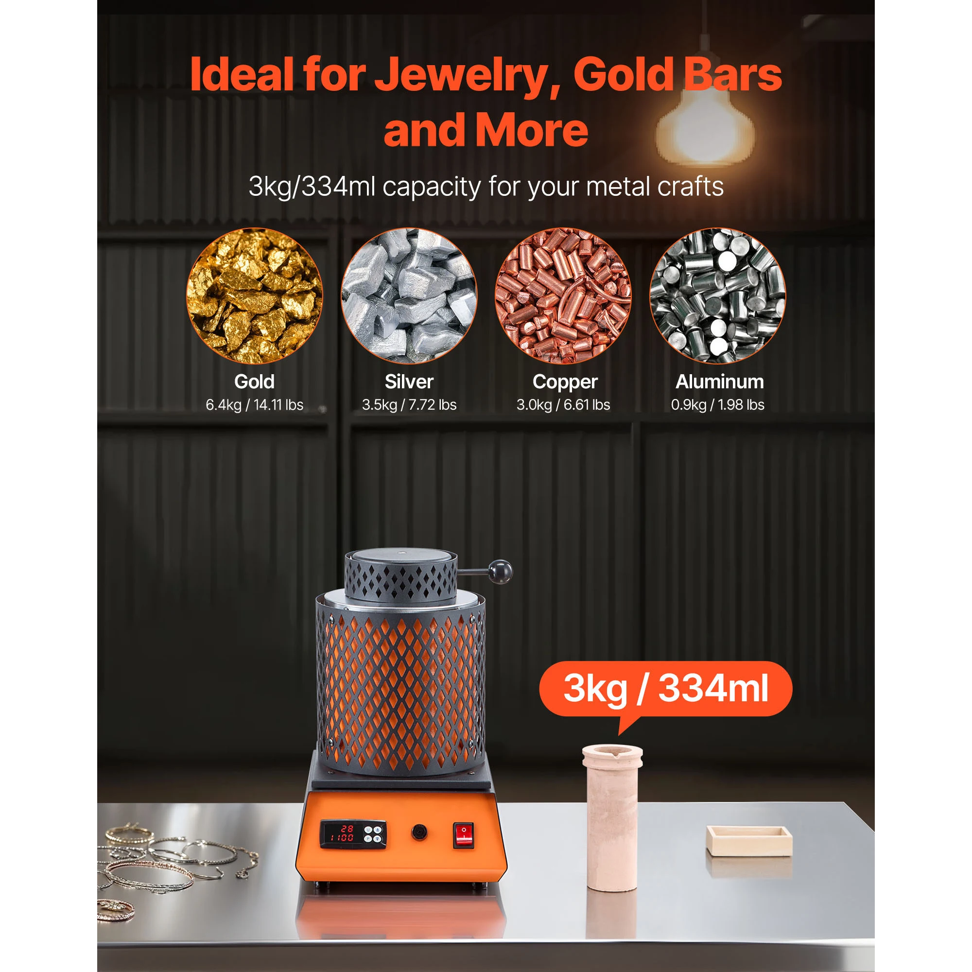 Electric Metal Smelting Machine for Gold Silver Copper