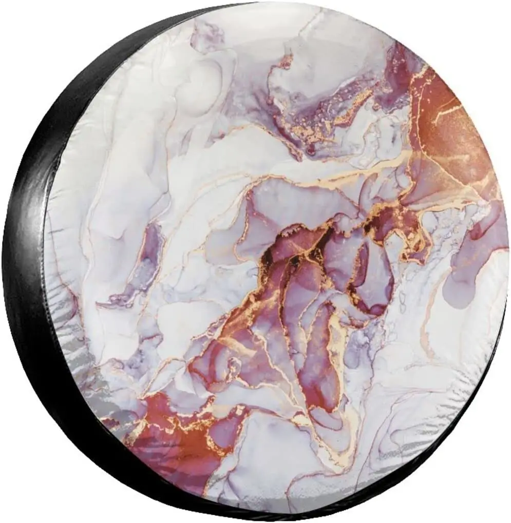 

Hebrkkco Tire Cover,Marbling Pattern Car Tire Protection Universal, Suitable for Most Vehicles, Spare Tire Protection Cover