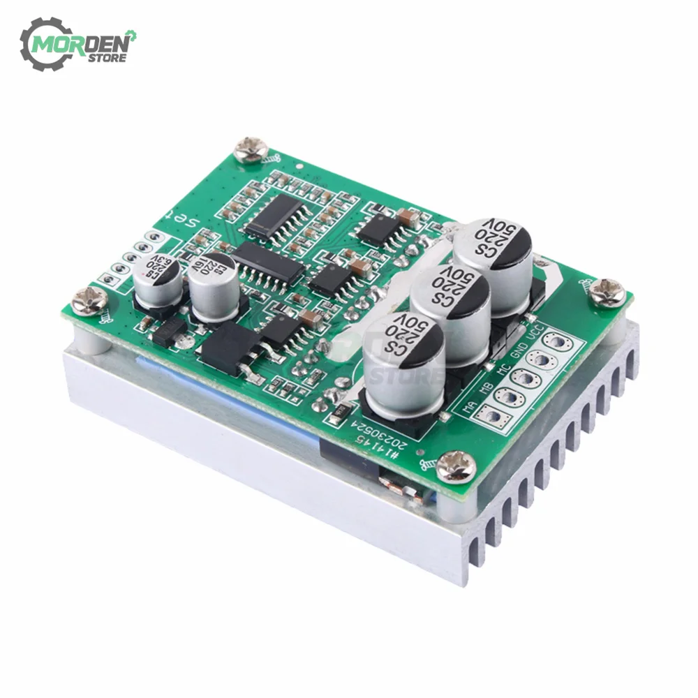 500W 15A DC 12-36V Brushless Hall Free Motor Driver Board High Power Motor Foward Reverse Speed Controller Power Supply motor speed controller