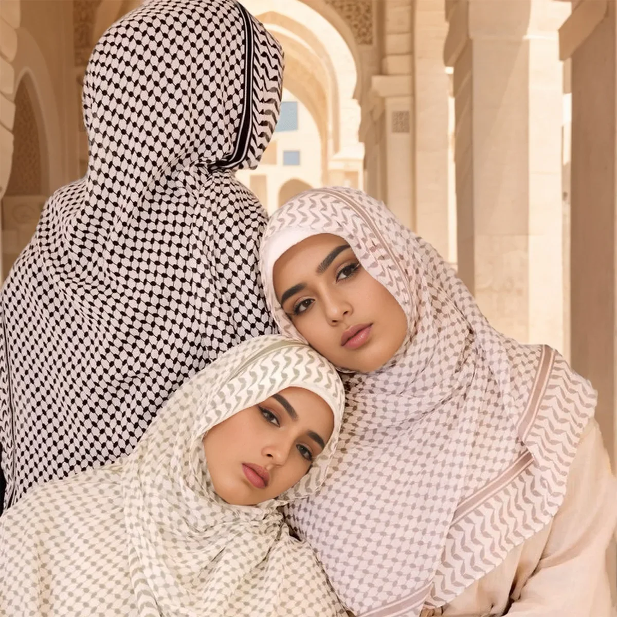 

Palestine Keffiyeh Scarf Women Hijab Chiffon Printed Headscarf Long Hijabs for Woman Muslim Arab Turban Shawls Islamic Clothing