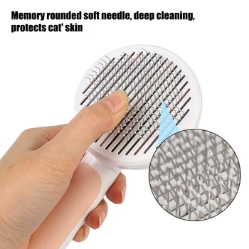 Cleaning and Beauty Products Cat Hair Cleaner Plastic Self Cleaning Brush Pet Accessories Pet Comb 3