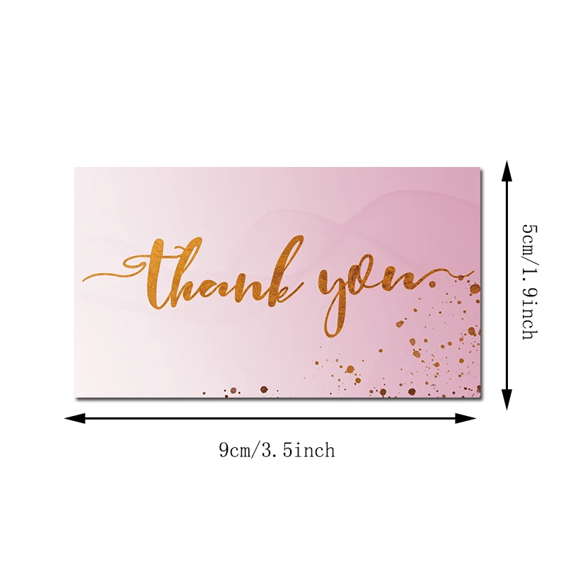 Thank You Cards 50pc Gift Packaging Commercial Decoration Label Small Business Supplies