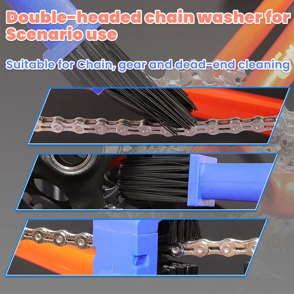 Bicycle Chain Cleaning Brush 1/3PCS 3D Bicycle Motorcycle Chain Cleaning Road Bike Mountain Bike Tool