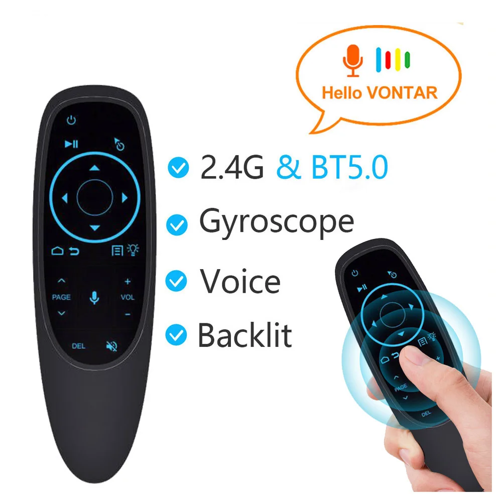 

G10S/G10S Pro/G10S Pro BT Voice Remote Control 2.4G Wireless Air Mouse with Gyroscope IR Learning for Android TV Box PC