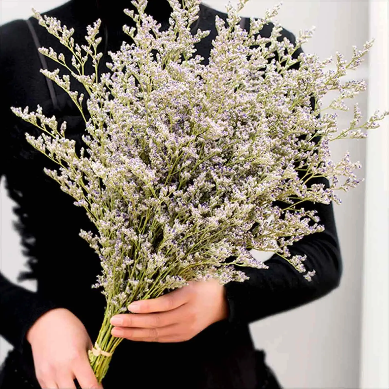 

Dried Flowers Bouquet,Dry Caspia Flower,Lavender,Babys Breath Artificial Flowers Arrangements for Wedding Decor,Home Decoration