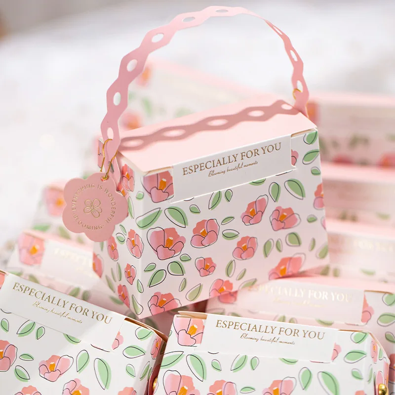 Description Picture 5 of itemPink Handbag Shaped Wedding Favors Box, Gift Cracker Packaging Box, Christmas Box, Birthday, Festival Party Supplies, 10Pcs