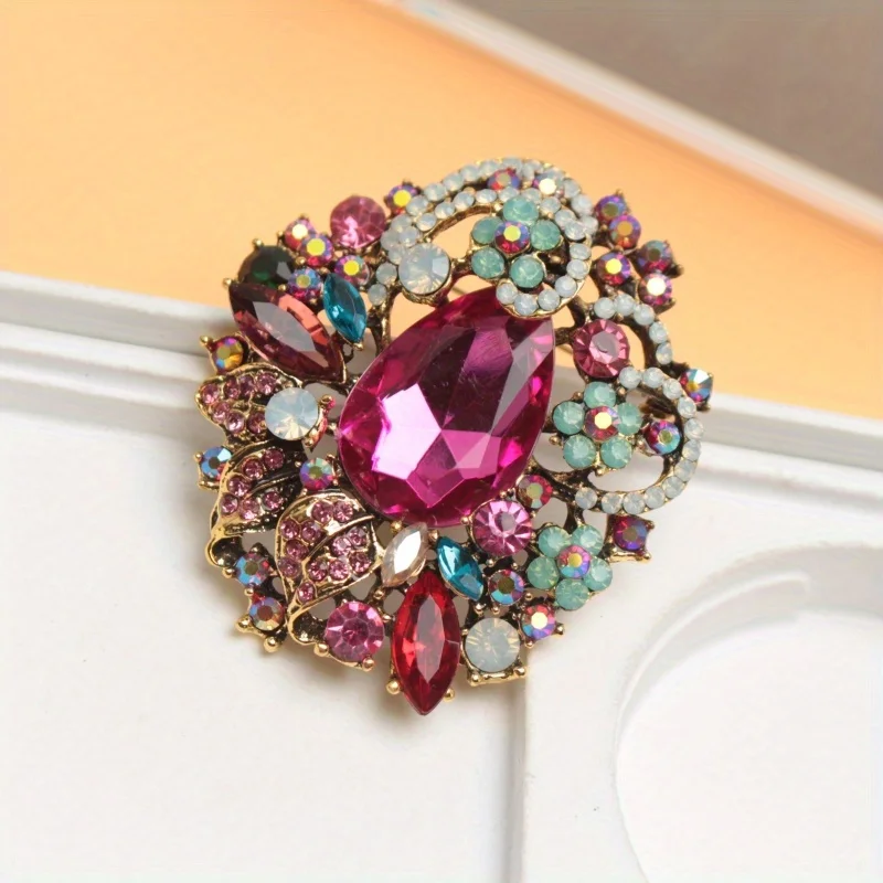 Broche Flocon De Neige Strass - Bijou Fantaisie élégant Pour Vêtements Et Accessoires Broche Strass Accessoire Vêtement