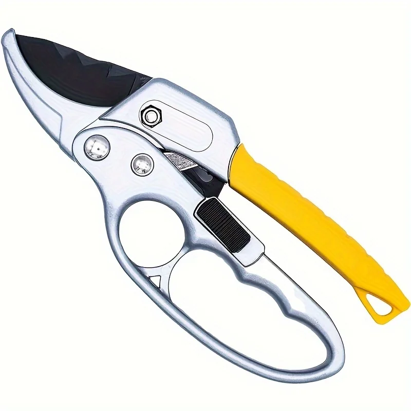 8" Durable Professional Ratchet Garden Pruning Shears - 3-Stage Anvil Design for 5X More Cutting Power, Ideal for Weak Hands 1