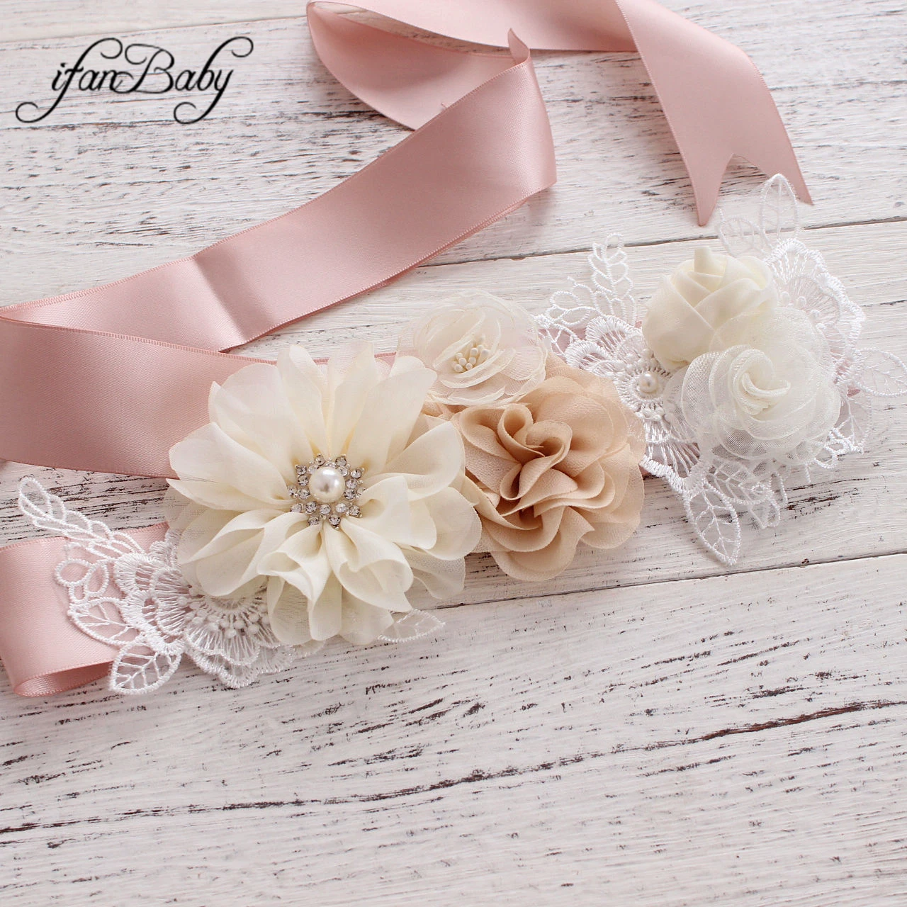 Mode Blume Gürtel Hochzeit Schärpen Mädchen Frauen Gürtel – Detail 1