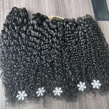 Water Wave Bundles Natural Black Brazilian Virgin Human Hair Extensions Water Wave Wavy Wet 1/3/4 Bundles Double Weft for Women 1
