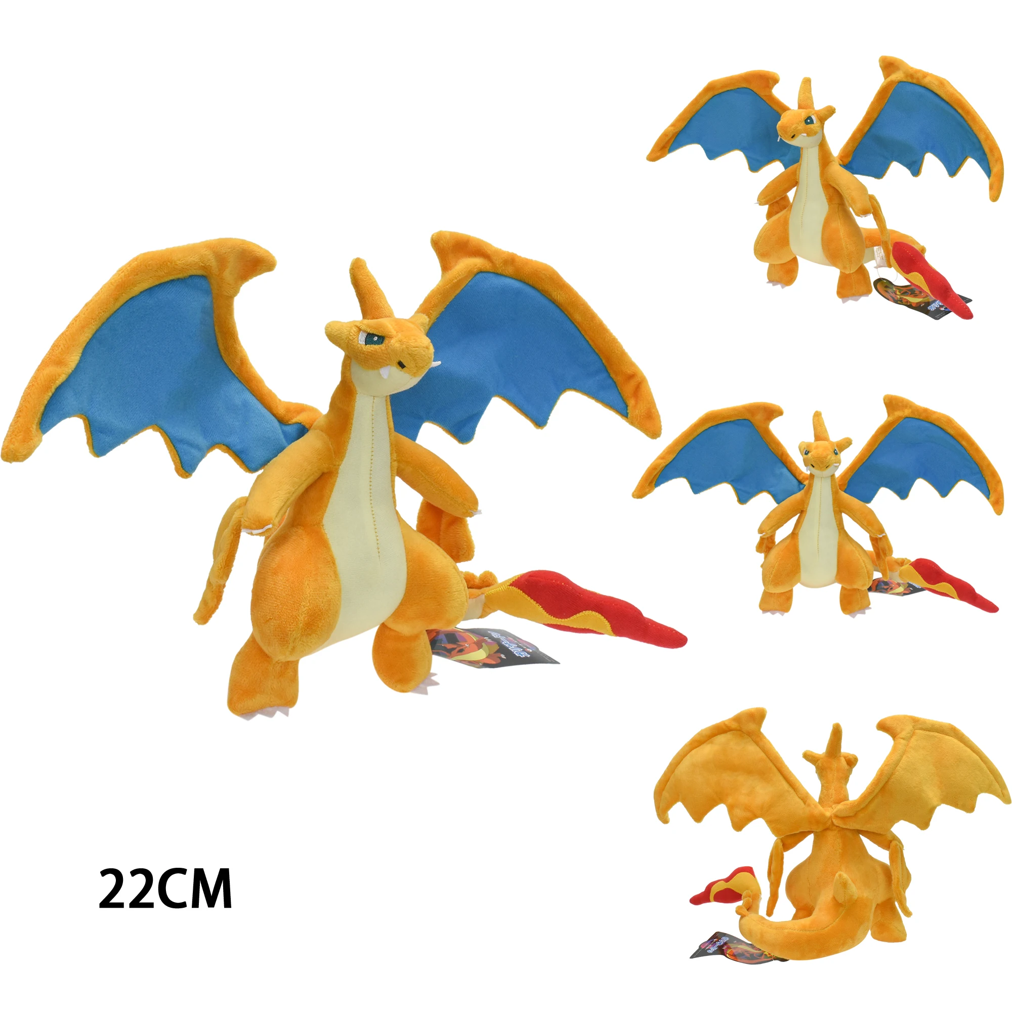 Mega Charizard X Plush Toy - Shiny Collection Edition