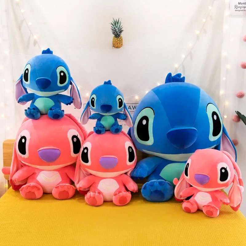 Disney-peluches gigantes de Lilo & Stitch para niños, juguetes colgantes de felpa de Anime, modelos de pareja de dibujos animados, regalo de cumpleaños Kawaii, 60cm - Imagen 6