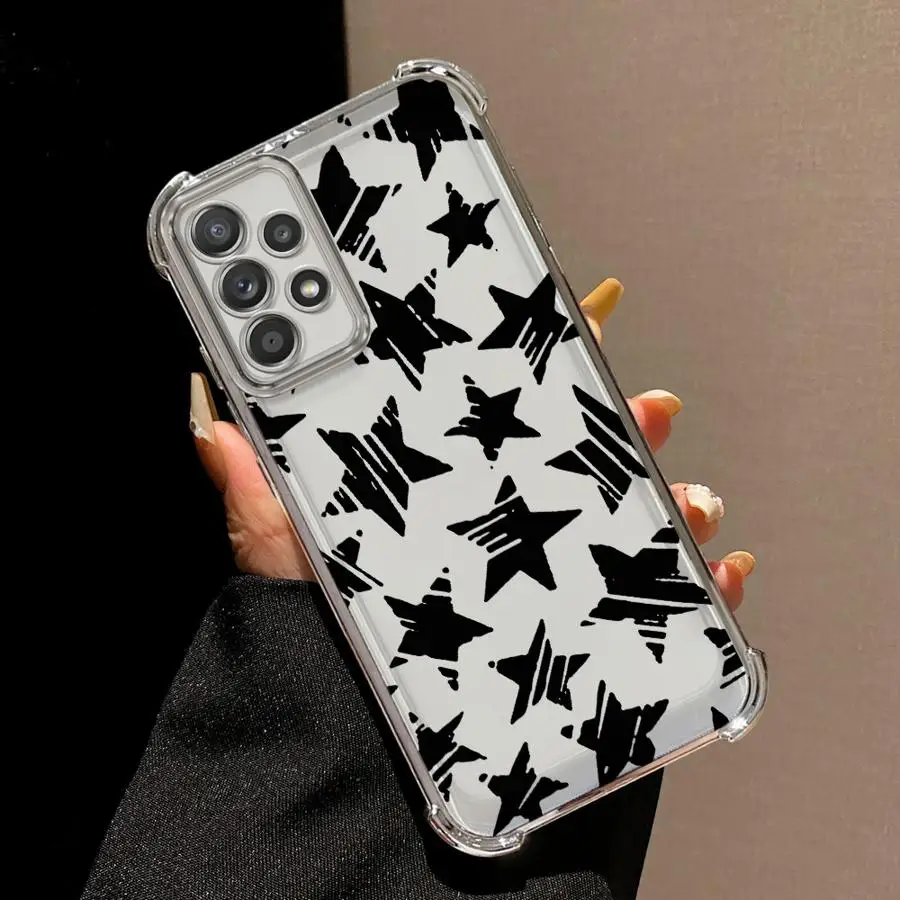 Clear Five Pointed Star Decorative Phone Case Cover