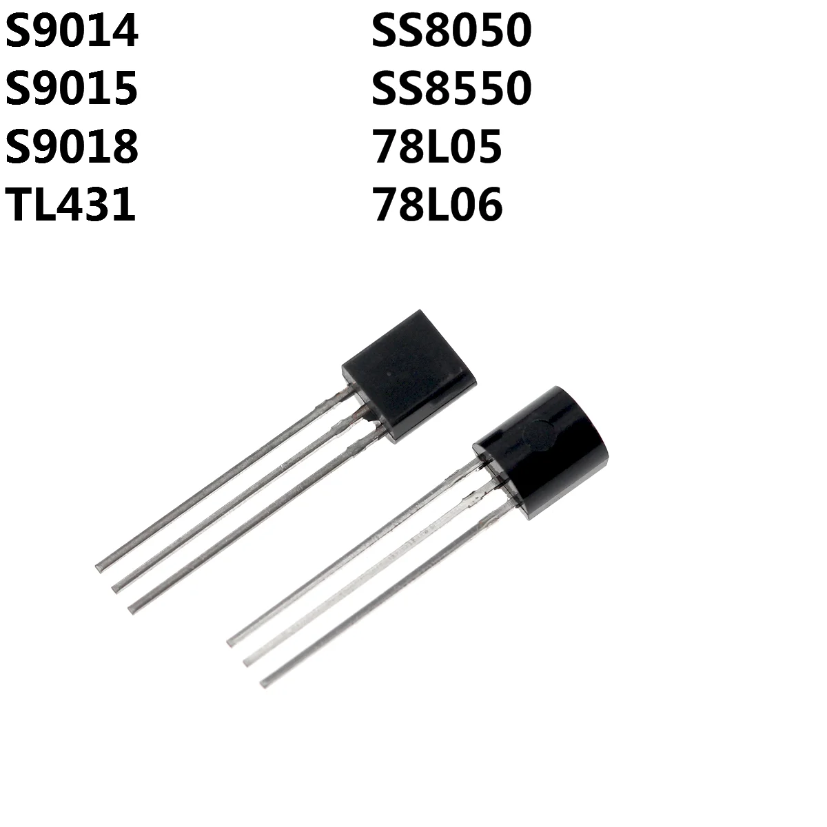 Lotto Da 1000 Transistor S9014 C9014 In Contenitore TO-92, Marca Smw, Nuovi