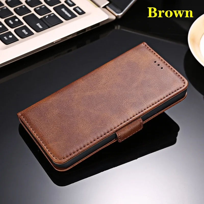 Leather & Silicone Business Phone Holster Wallet Cover Case