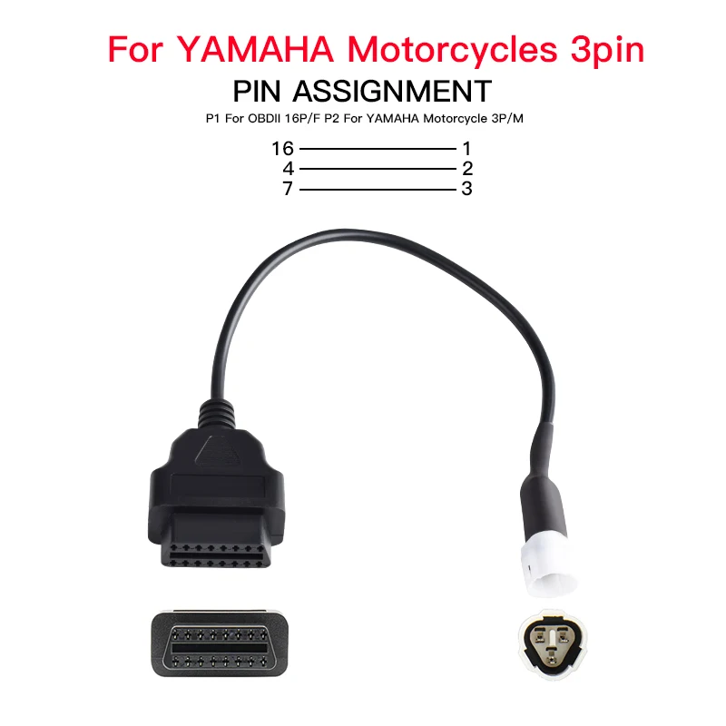 Рисунок 4 - OBD2 мотоцикл для YAMAHA 3Pin 4Pin