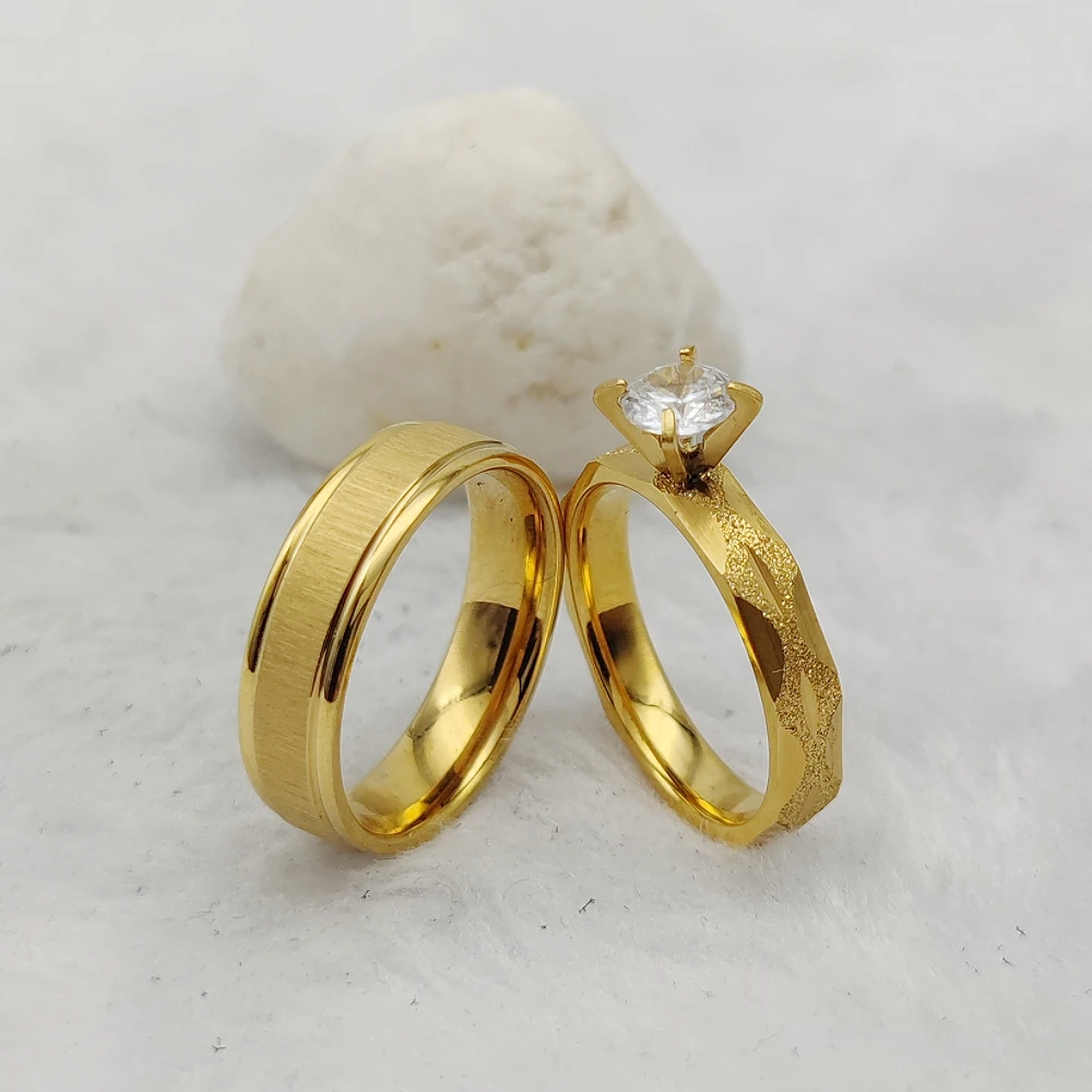 Luxury Alliances Dubai Wholesale 24k Gold Plated Wedding Rings