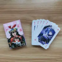 Game Anime Genshin Impact Cosplay Board Game Cards Hardcover Poker Toy Gift With Box 2